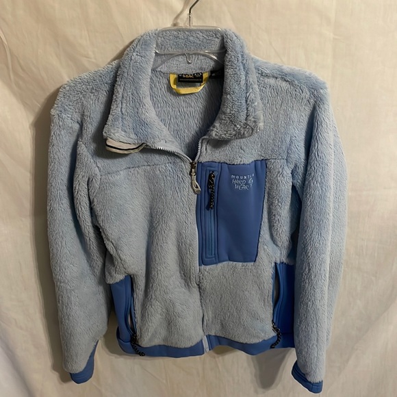 Mountain Hardwear Women’s Blue Fleece Zip Front Cold Jacket Size Medium - Picture 1 of 12